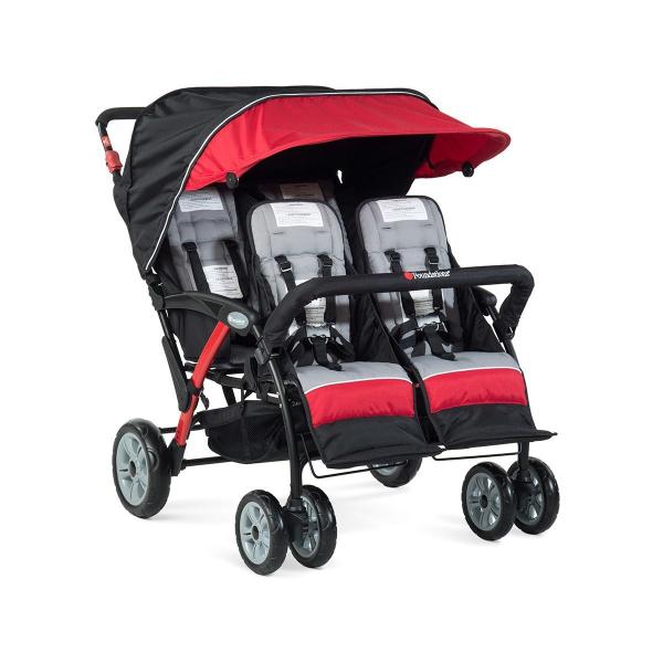 Kinderwagen 4-Sitzer Linea Quard Sport, schwarz/rot