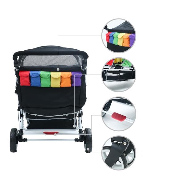 Passeggino Quadruplo Familidoo Lido City BB 4 Posti - Leggero E Maneggevole