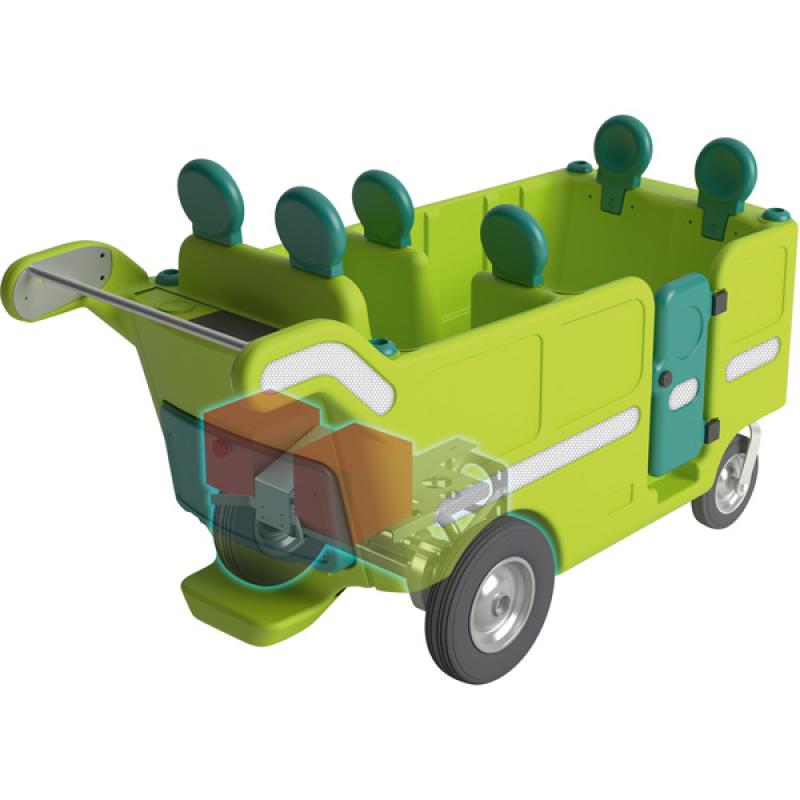 Krippenwagen Espresso 6-Sitzer, mit Motor, grün